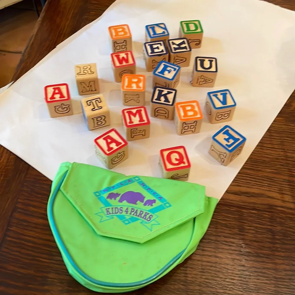 Belt bag and ABC blocks